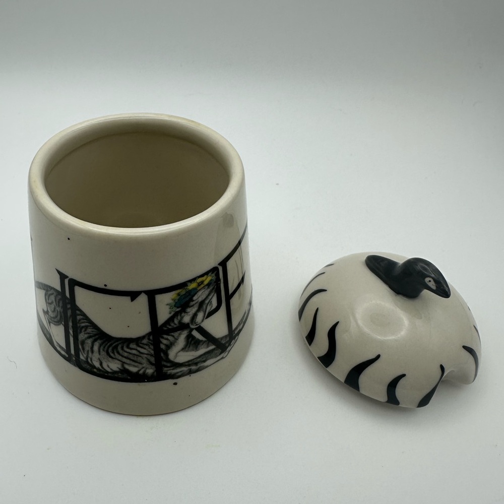 Anthropologie Zebra Ceramic Sugar Jar - Picture 11 of 15
